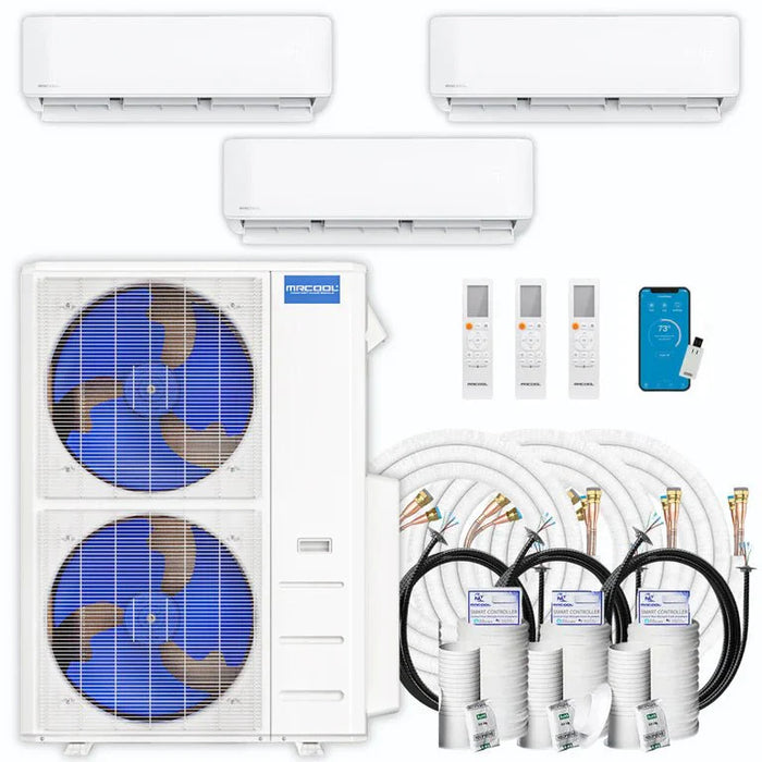 MRCOOL DIY 4th Gen Multi-Zone 3-Zone 48,000 BTU 21 SEER (12K + 12K + 18K) Ductless Mini-Split Air Conditioner and Heat Pump