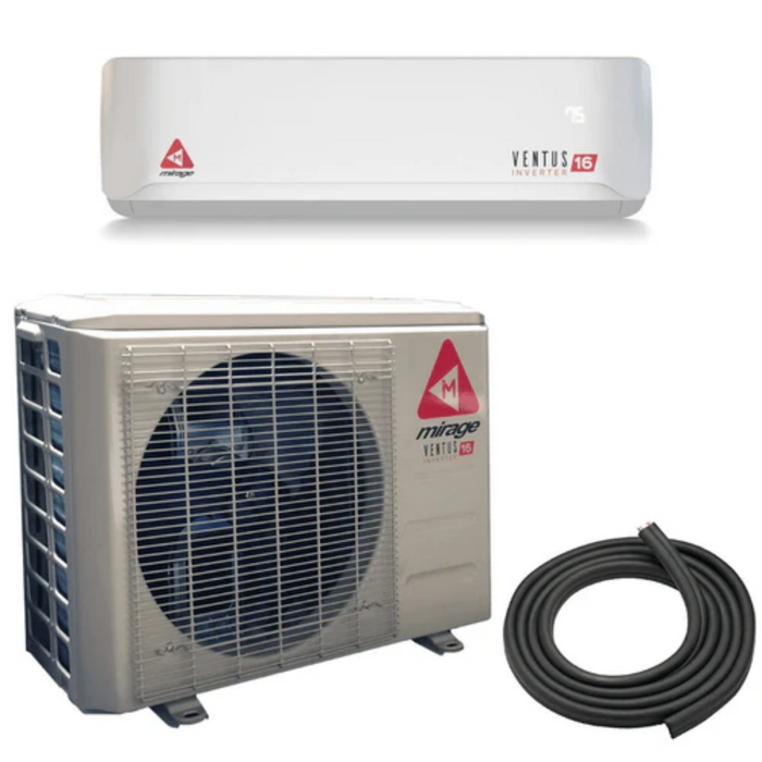 Mirage Ventus X 36,000 BTU 19 SEER Ductless Mini Split Air Conditioner and Heat Pump - 220V/60Hz